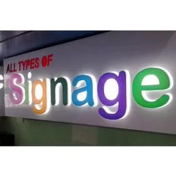All types of signage multicolor display
